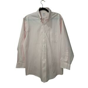 Brooks Brothers Pink Men’s Cotton Button Down Dress Shirt Size 16.5
